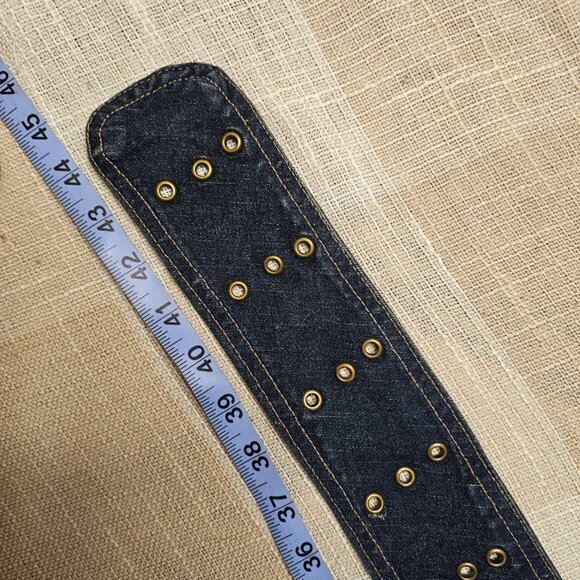 y2k McBling Mobwife Office Siren Western Yallternative Stretch Dark Demin Belt main image 4